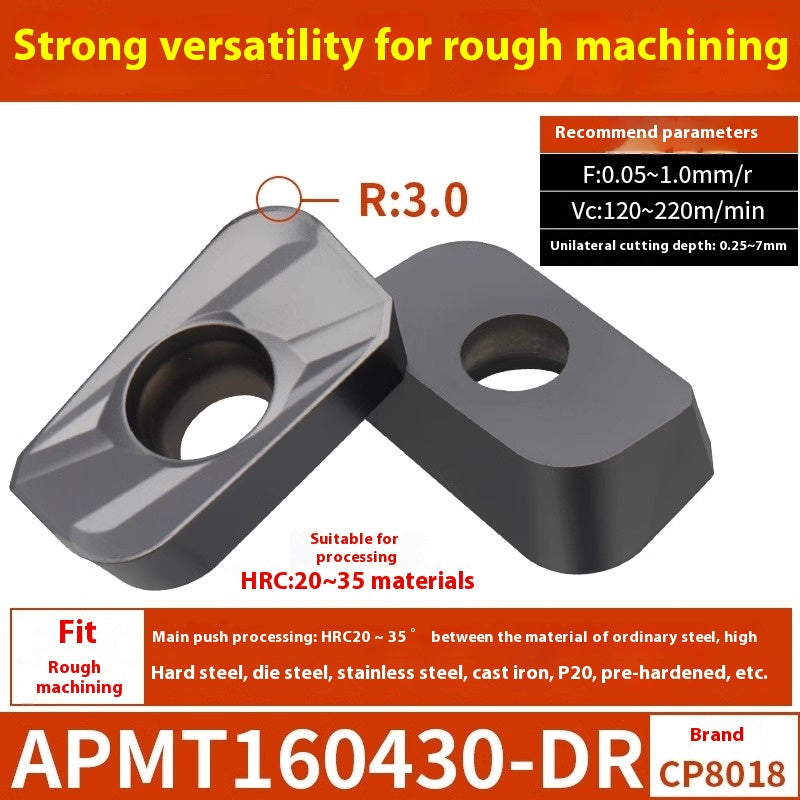 6008 CNC Milling Inserts APMT1135 Milling Blade 1604 Milling Head for Aluminum Alloy R0.8 Coated Rough Milling Machine Tool Pellets Shandong Denso Pricision Tools Co.,Ltd.